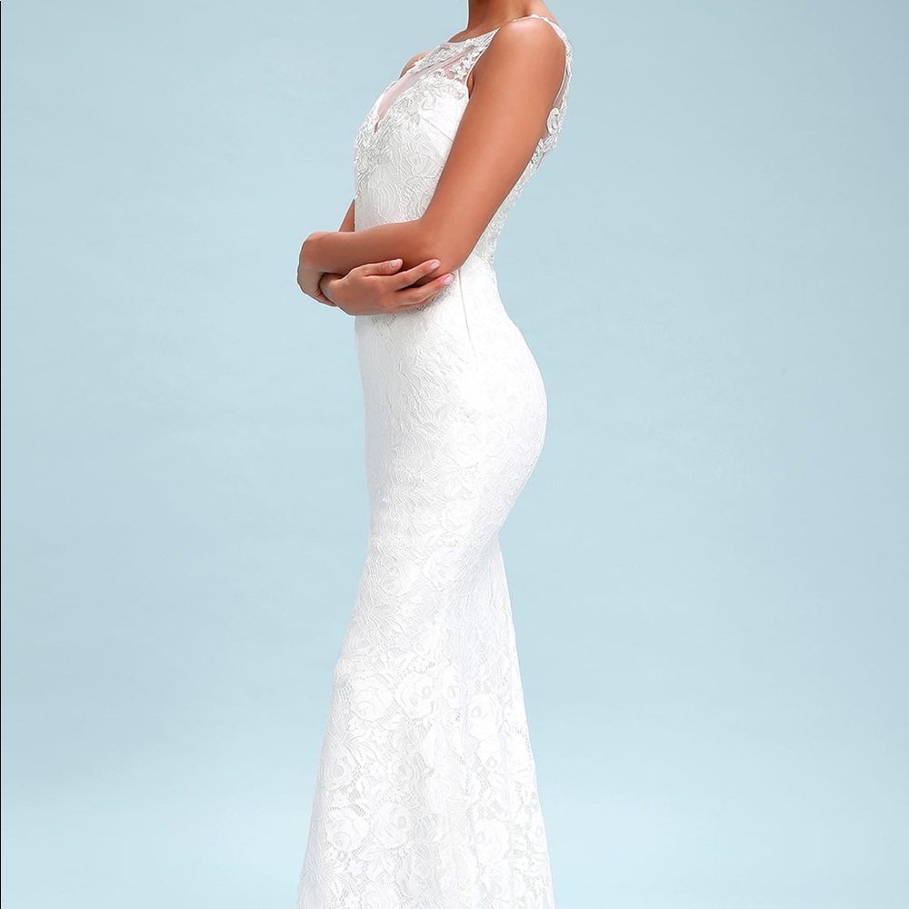 Inga White Lace Dress